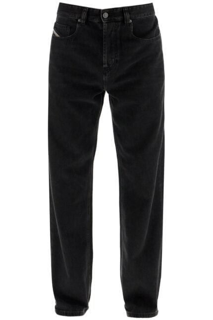 DIESEL D-macro Black Wide Leg Jeans