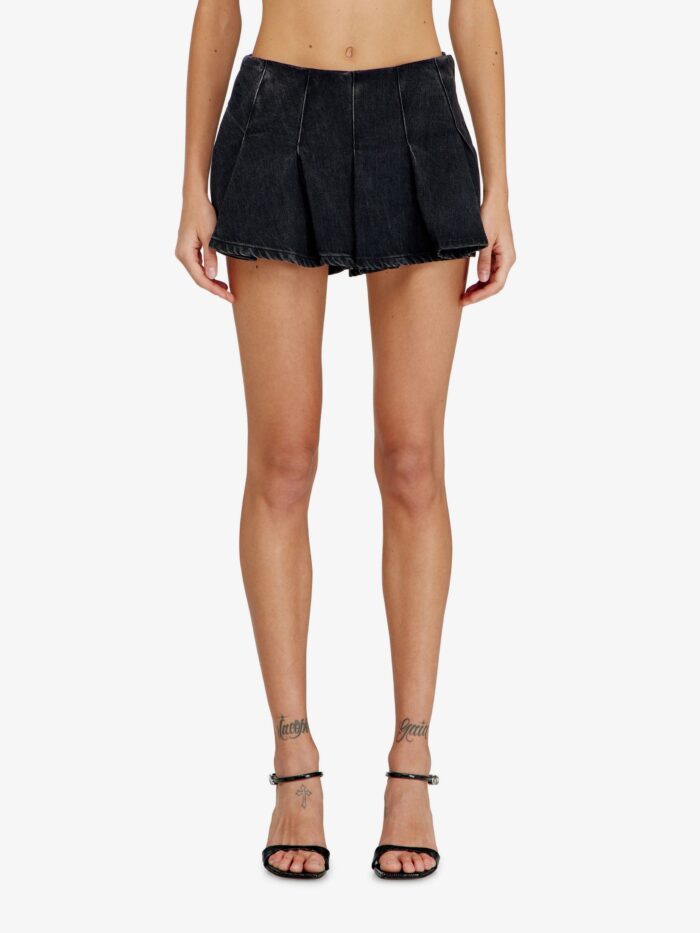 Diesel DE-ROX Pleated Denim Shorts