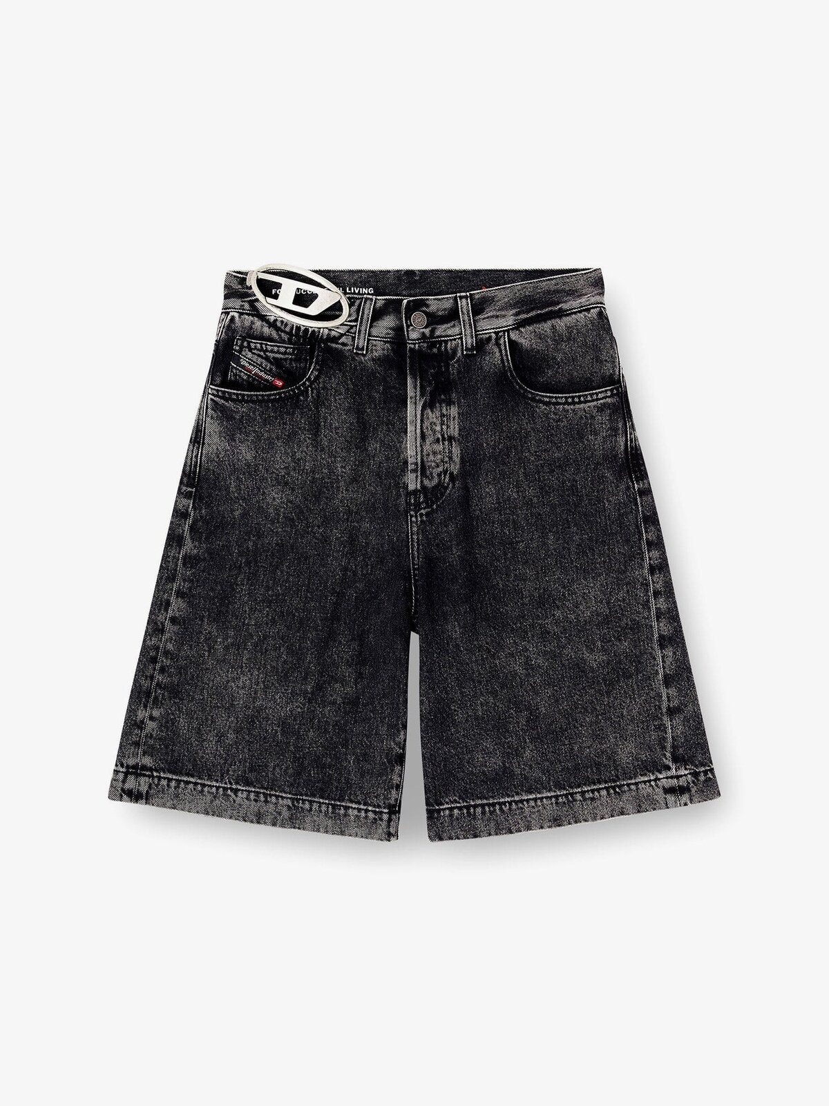 Diesel DE-SIRE-SHORT- S2 Black Denim Bermuda Shorts