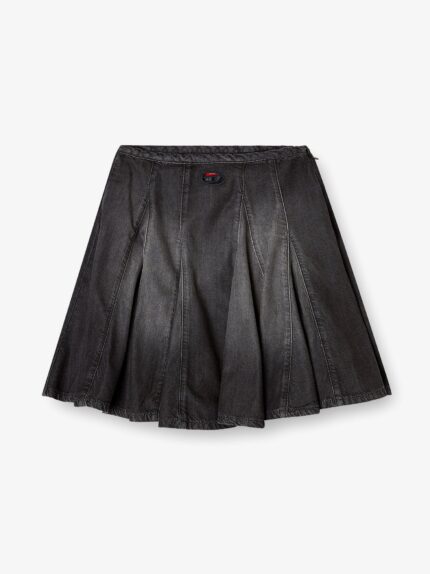 Diesel DE-SPIKI-S Short Denim Skirt With Washed-out Effect