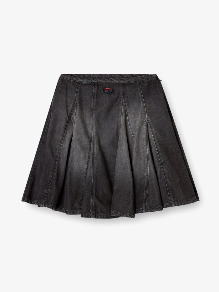 Diesel DE-SPIKI-S Short Denim Skirt With Washed-out Effect