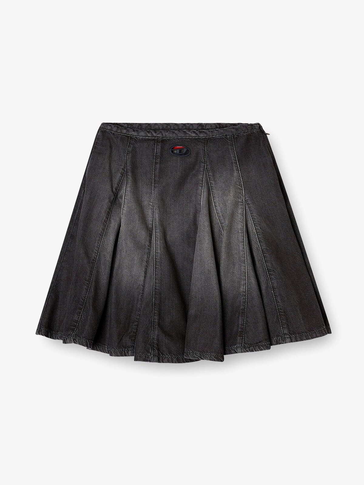 Diesel DE-SPIKI-S Short Denim Skirt With Washed-out Effect