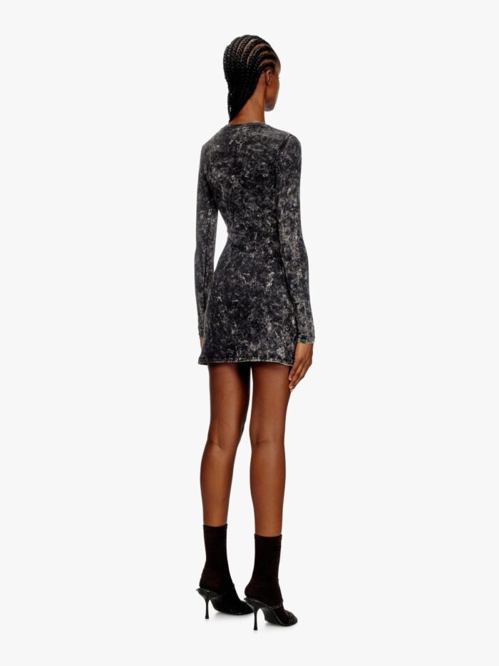 Diesel Erco Cotton Dress With Zip And Cut-out