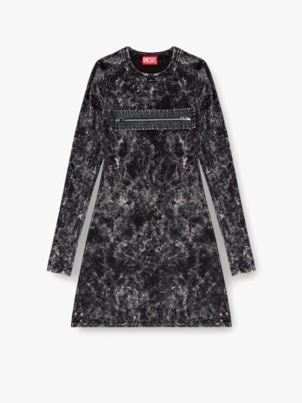 Diesel Erco Cotton Dress With Zip And Cut-out