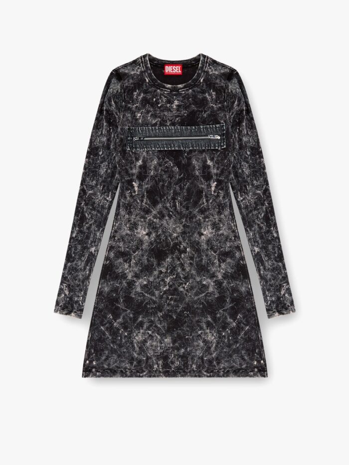 Diesel Erco Cotton Dress With Zip And Cut-out