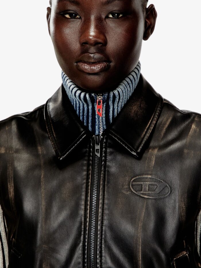 Diesel G-Inko Faux Leather Sleeveless Jacket