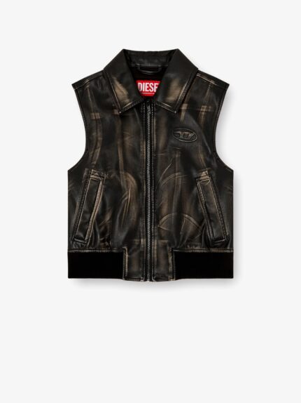 Diesel G-Inko Faux Leather Sleeveless Jacket