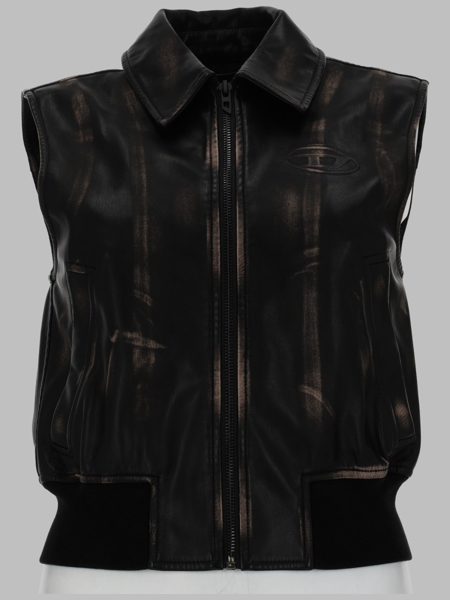Diesel GILET BOMBER CON EFFETTO DISTRESSED