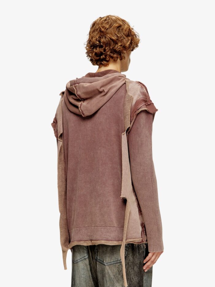 Diesel K-Pelto Cotton Sweatshirt With Distressed Effect