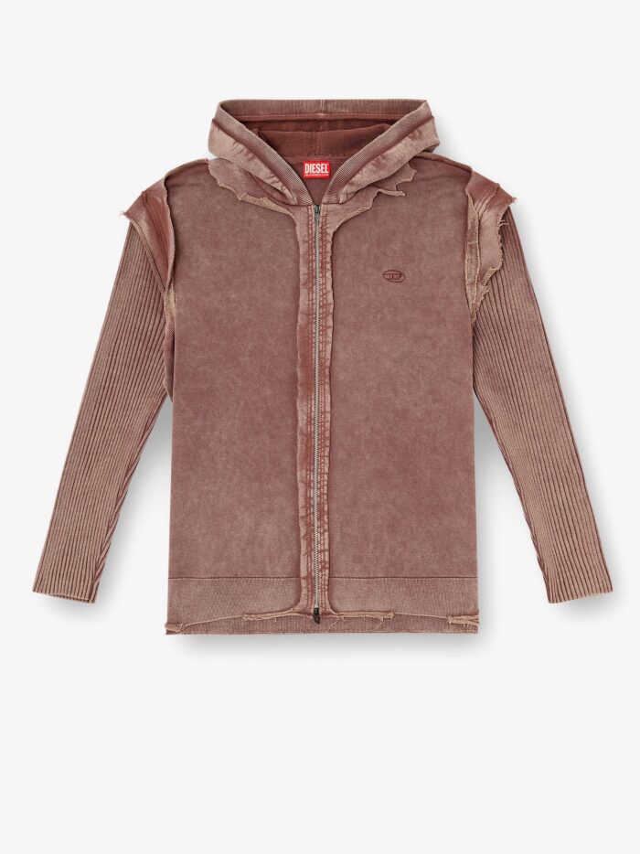 Diesel K-Pelto Cotton Sweatshirt With Distressed Effect