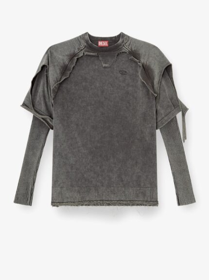 Diesel K-Petro Cotton Sweatshirt With Distressed Effect