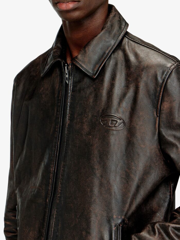 Diesel L-Amar-Wrd Leather Jacket