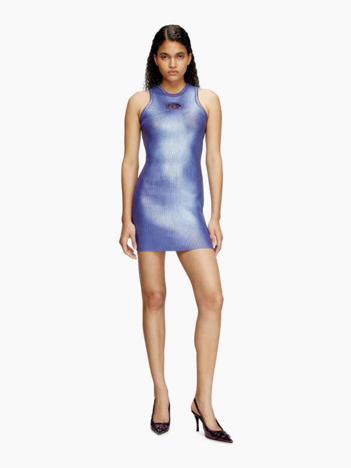 Diesel M-caddix Viscose Blend Dress With Frontal Logo