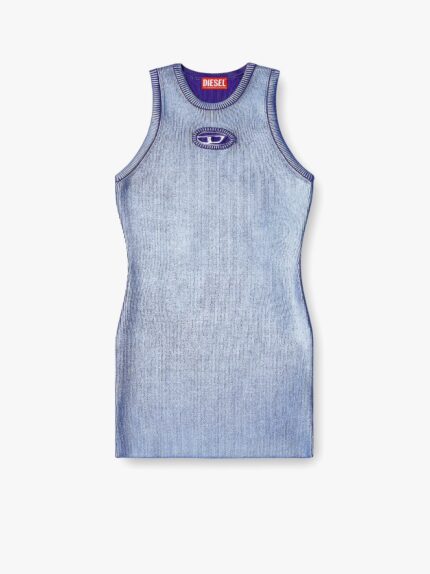 Diesel M-caddix Viscose Blend Dress With Frontal Logo