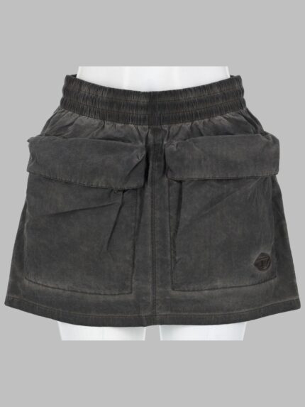 Diesel MINIGONNA IN NYLON CON MAXI TASCHE