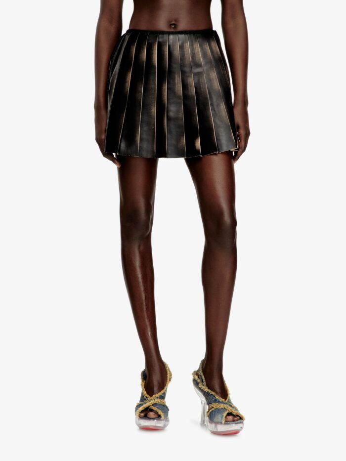 Diesel O-Saka-Mini Faux Leather Skirt