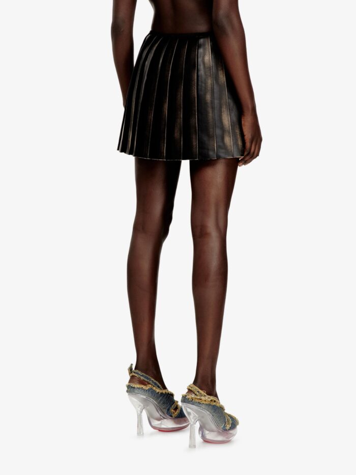 Diesel O-Saka-Mini Faux Leather Skirt