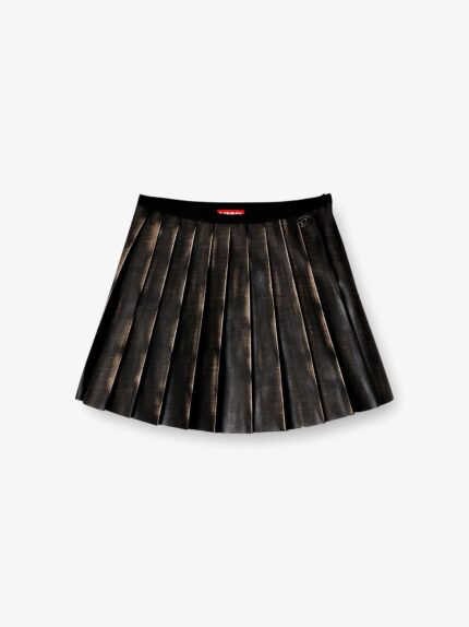 Diesel O-Saka-Mini Faux Leather Skirt