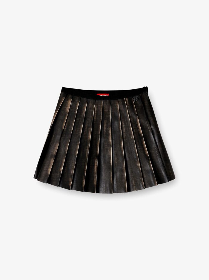 Diesel O-Saka-Mini Faux Leather Skirt