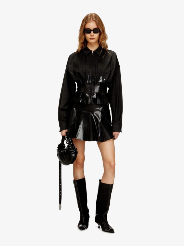 Diesel O-Zirc--S1 Virgin Wool Blend Skirt