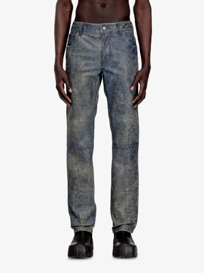 Diesel P-Vyll-Qmbw Leather Trousers