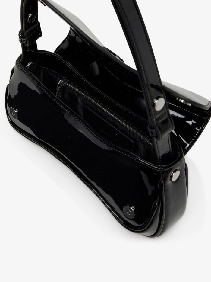 Diesel Play Clutch Patent Fabric Shoulder Bag