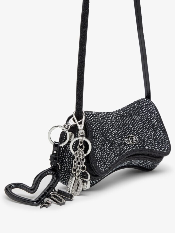 Diesel Play Crossbody XS Shoulder Bag With All-over Rhinestones