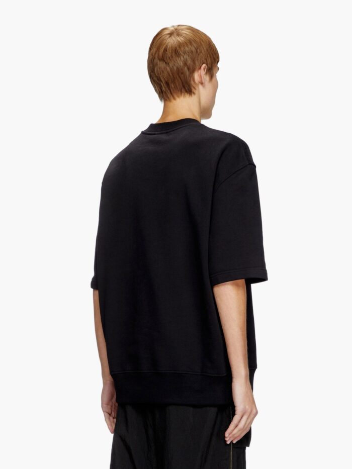 Diesel S-cooling Biologic Cotton Sweatshirt With Metal Oval-d Logo