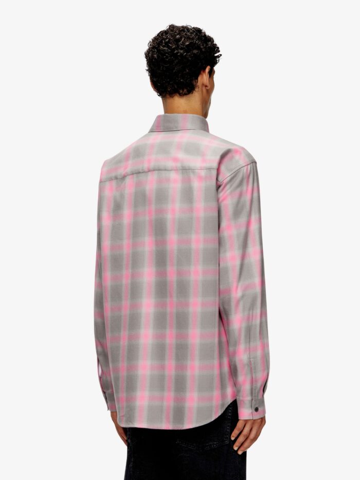 Diesel S-Simply Check Cotton Blend Shirt