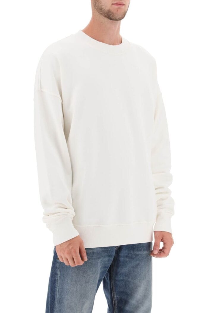 Diesel 's-strapoval' Sweatshirt With Back Destroyed-effect Logo