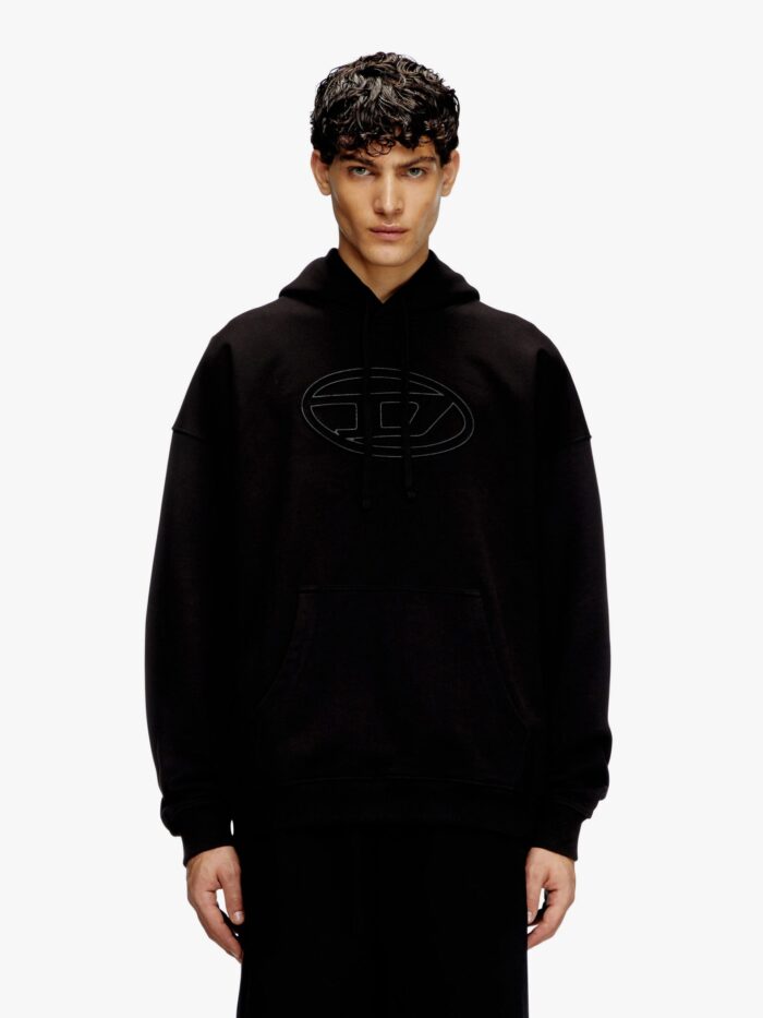 Diesel S-ummer Bigoval Biologic Cotton Sweatshirt With Frontal Oval-d Logo