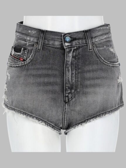 Diesel SHORTS IN DENIM CON ORLI SFRANGIATI