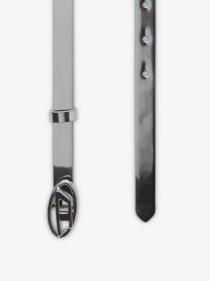 Diesel Silver Leather Belt