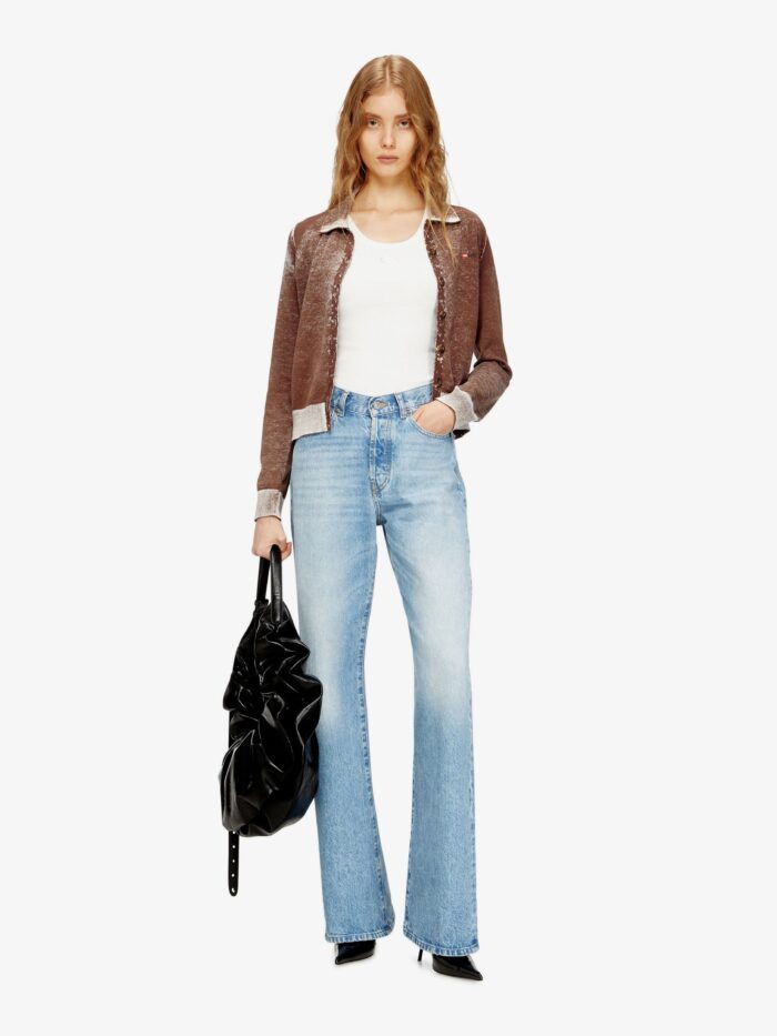 Diesel Slim Fit Ribbed Tank Top With Metal Oval D