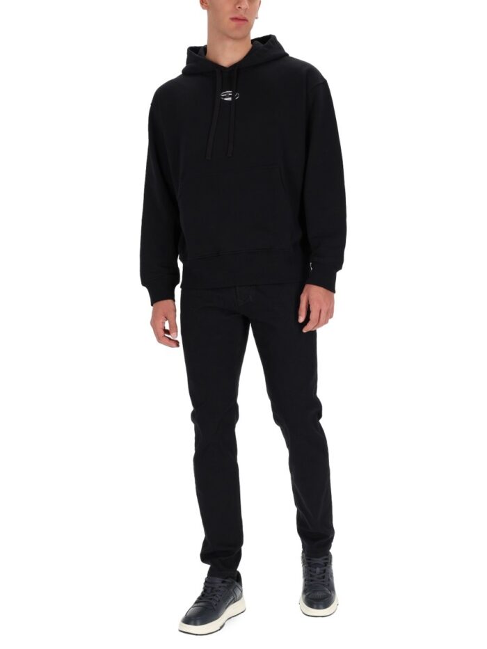 Diesel SWEATSHIRT WITH LOGO AND HOOD