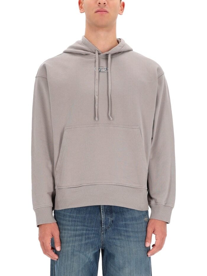 diesel sweatshirt with logo and hood Diesel SWEATSHIRT WITH LOGO AND HOOD