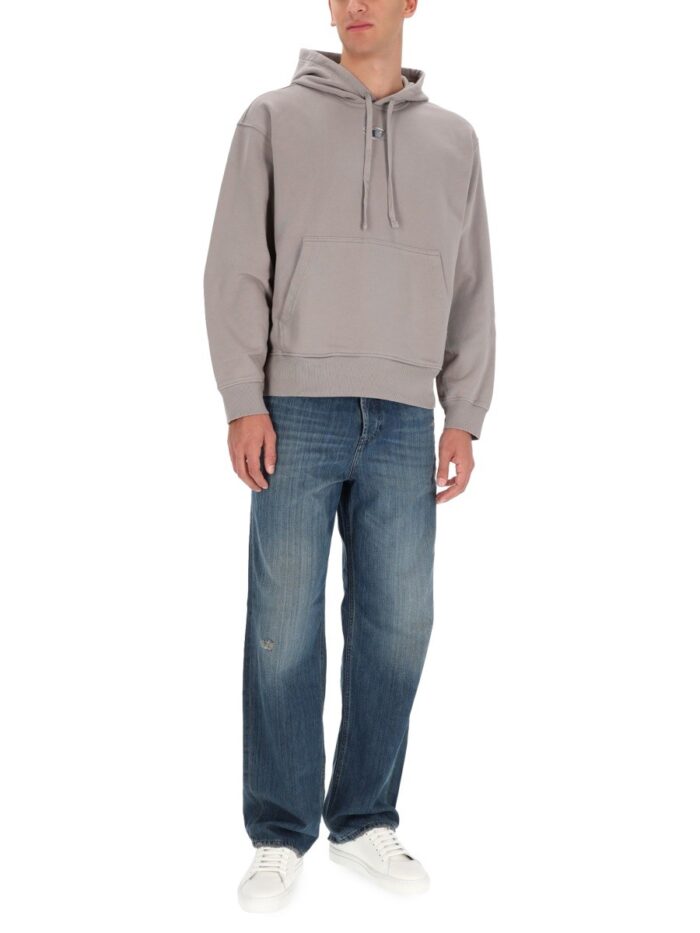 diesel sweatshirt with logo and hood Diesel SWEATSHIRT WITH LOGO AND HOOD