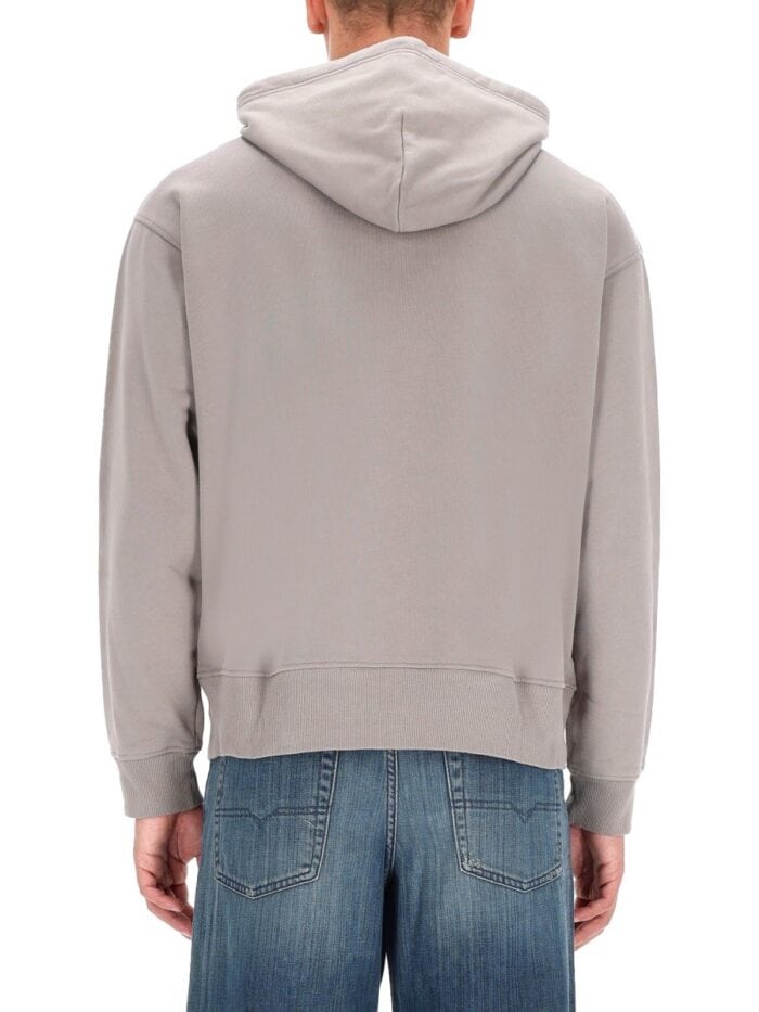 diesel sweatshirt with logo and hood Diesel SWEATSHIRT WITH LOGO AND HOOD