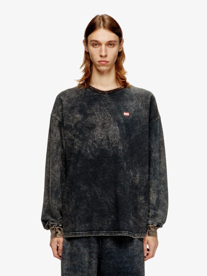 Diesel T-Boxt-LS-T3 Cotton Blend T-shirt