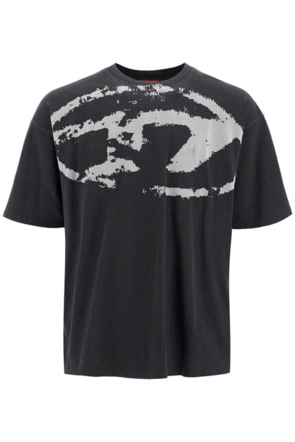 DIESEL T-boxt-n14 T-shirt With Flocked Logo