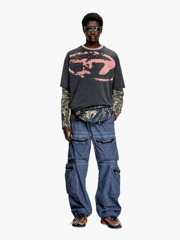 Diesel T-boxt T-shirt With Distressed Effect