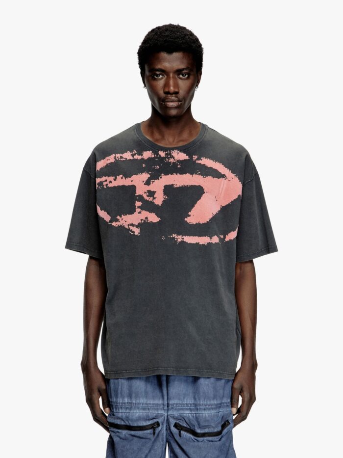 Diesel T-boxt T-shirt With Distressed Effect