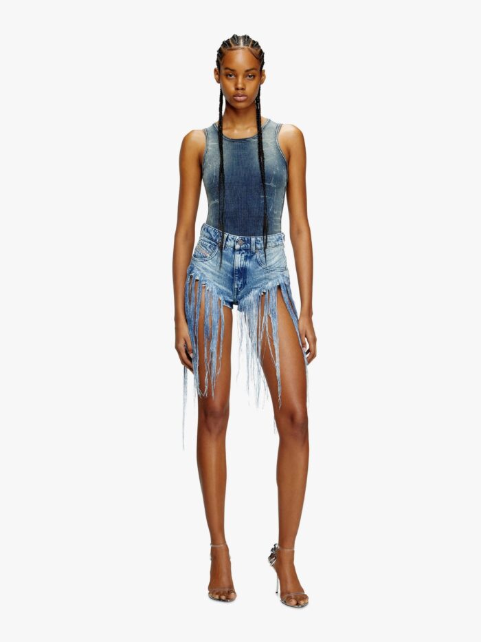 Diesel T-go Stretch Cotton Top With Used Effect
