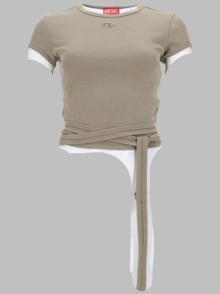 Diesel T-SHIRT A COSTINE CON LACCI