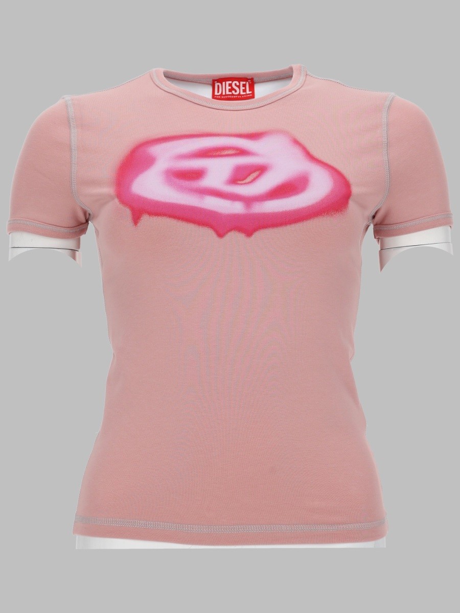 Diesel T-SHIRT CON LOGO EFFETTO GRAFFITI