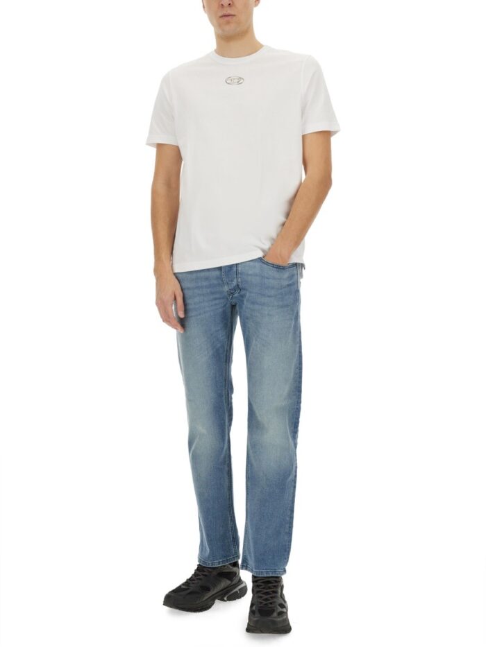 Diesel T-SHIRT CON LOGO OVAL D IN METALLO