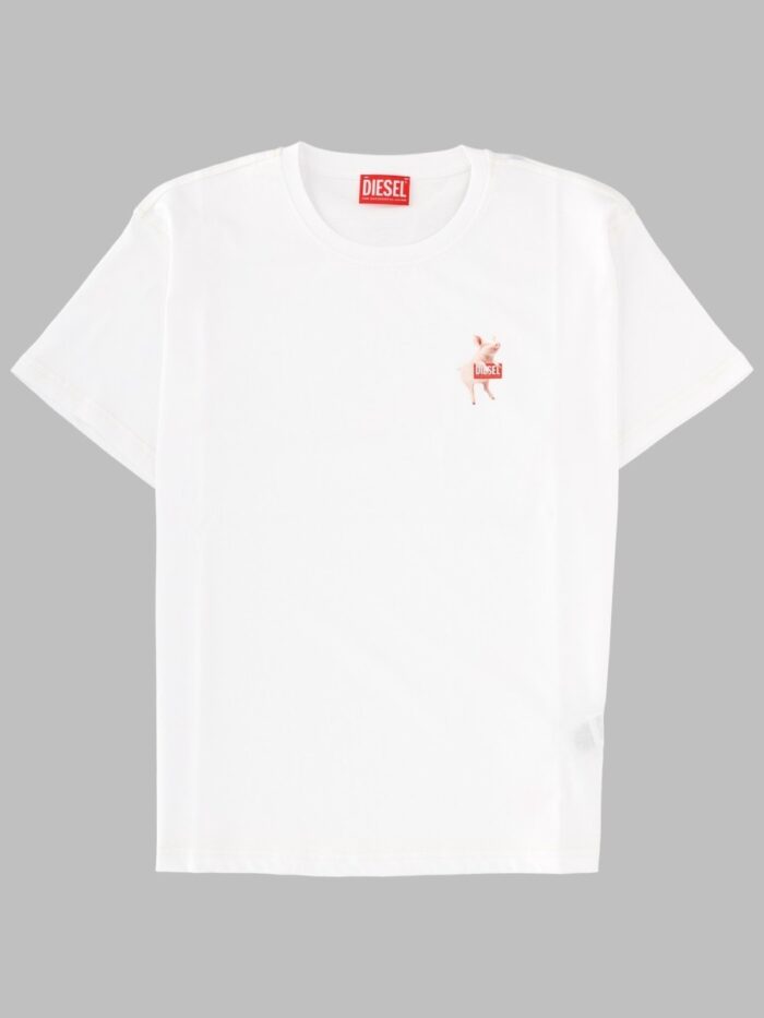 diesel t shirt in cotone con stampa logo Diesel T-SHIRT IN COTONE CON STAMPA LOGO