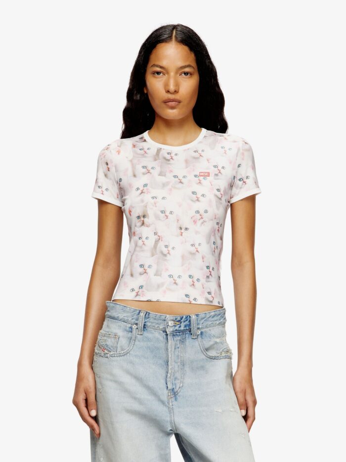 Diesel T-Unclau Stretch Fabric T-shirt