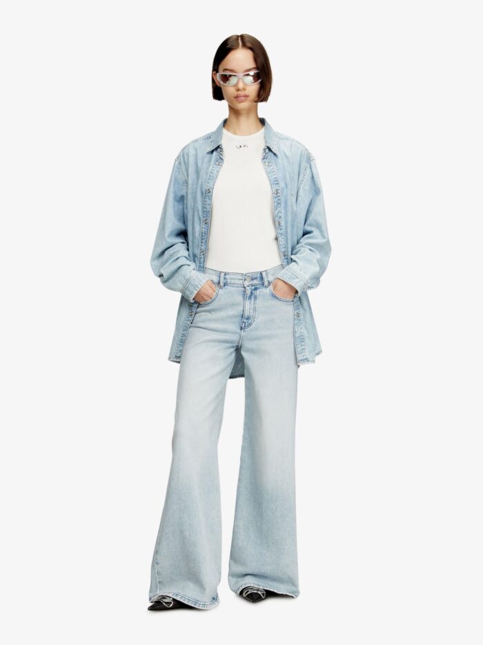 Diesel T-UNCUTIESLONG-OD Cotton Blend T-shirt