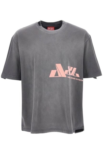 Diesel 't-washrat' T-shirt With Flocked Logo